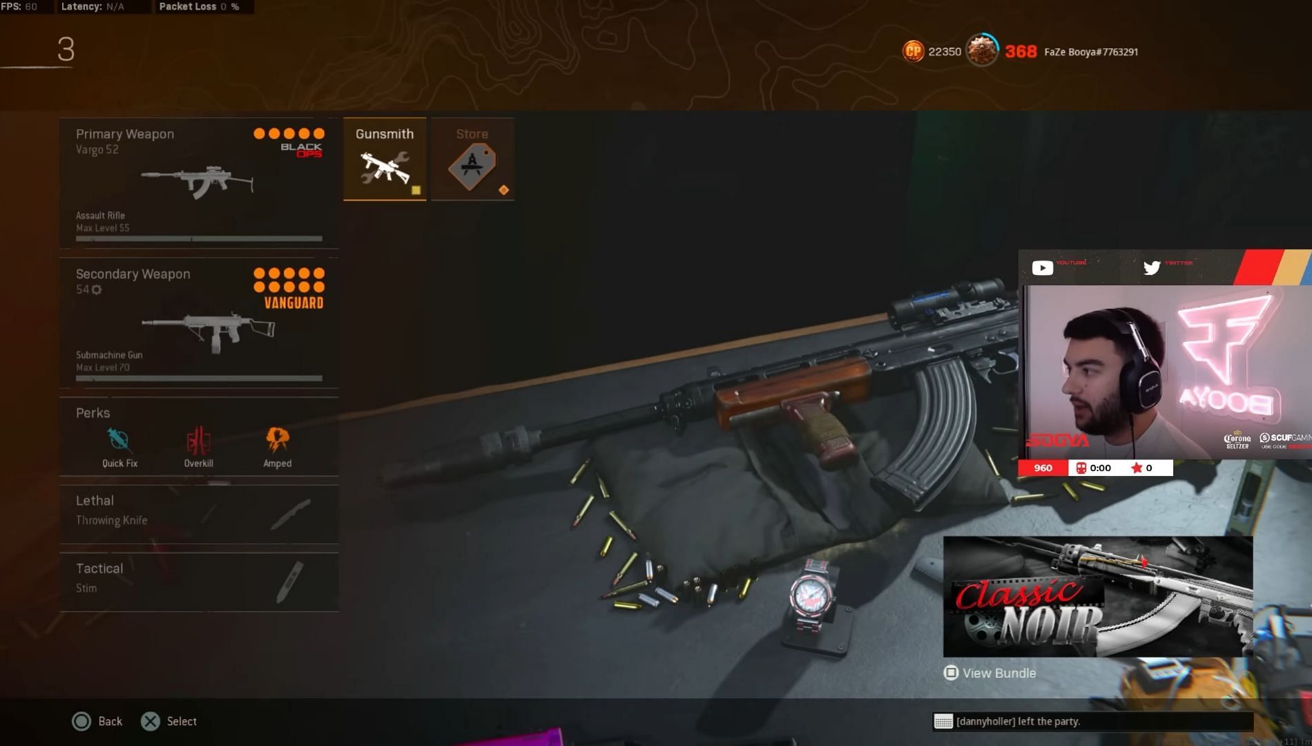 Complete Vargo 52 loadout in Call of Duty Warzone (Image via FaZe Booya/YouTube)
