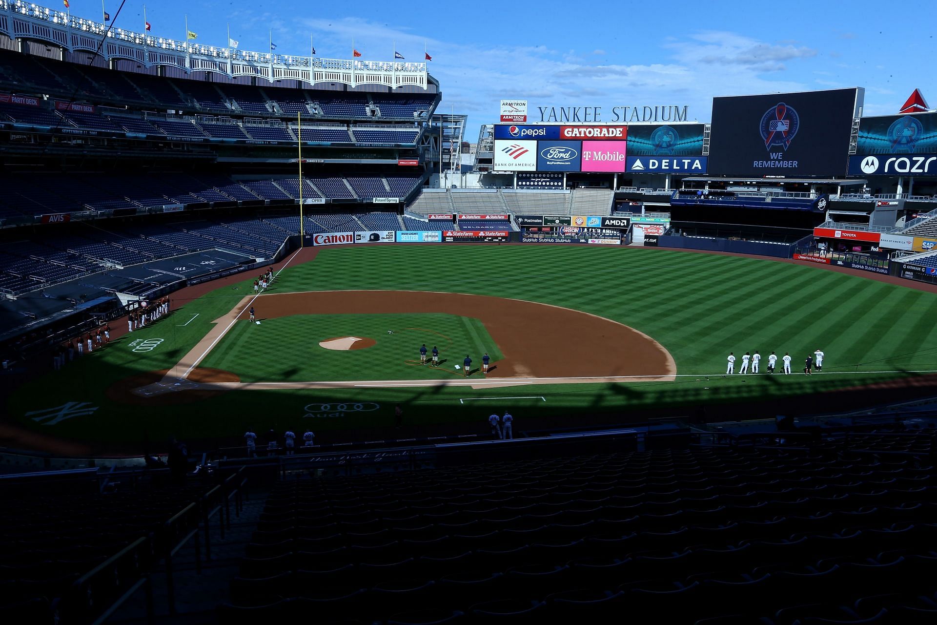 Yankee Stadium preparations, Baltimore Orioles v New York Yankees