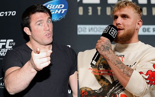 Chael Sonnen (left), Jake Paul (right)