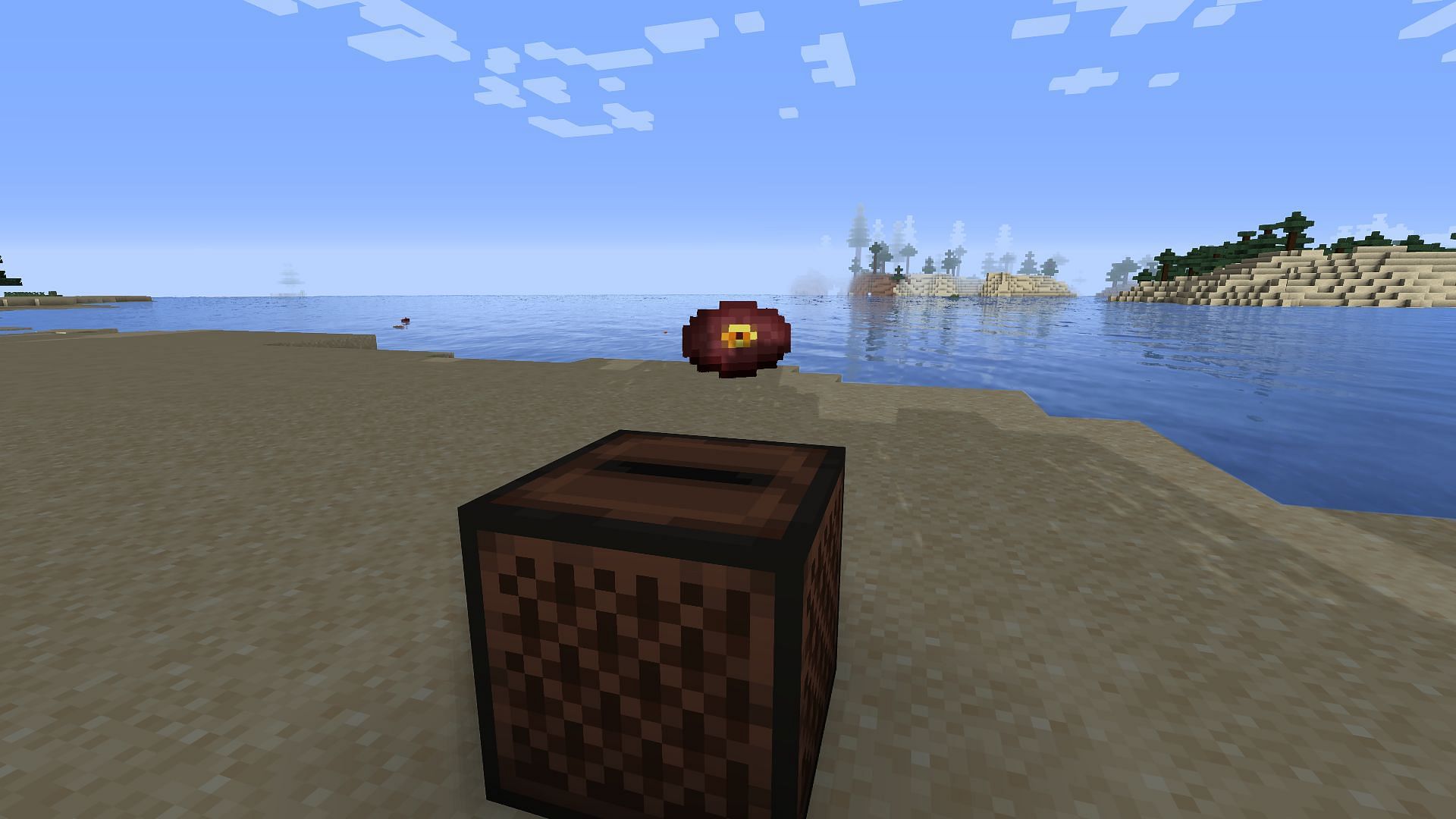 The pigstep music disc resting on top of a jukebox (Image via Minecraft)