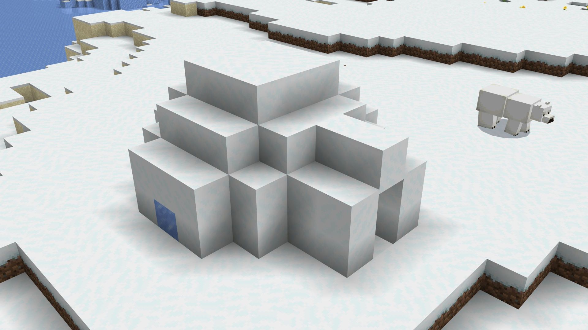 Igloos can make for good early shelter (Image via Mojang)