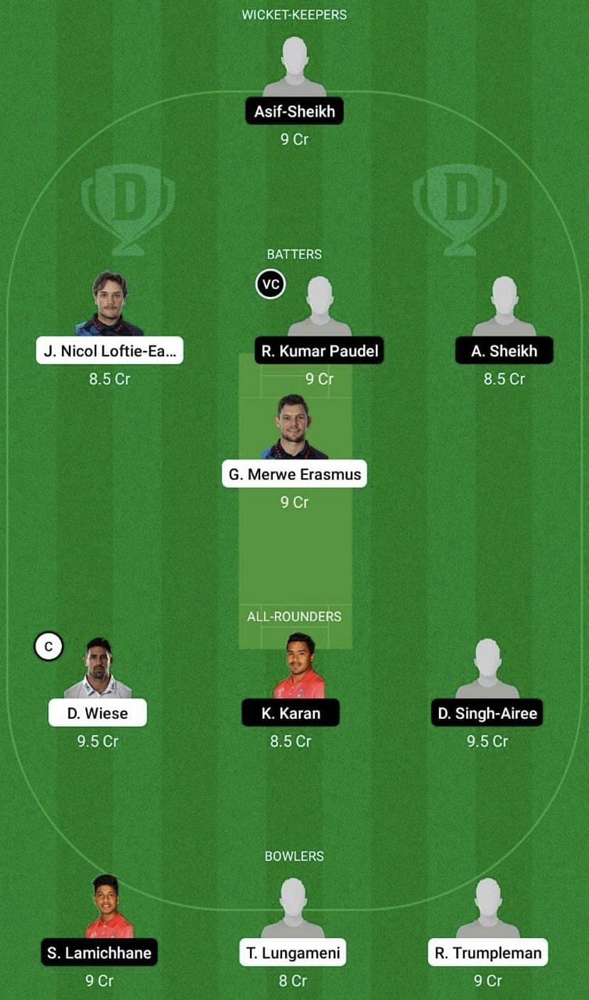 NAM vs NEP Dream11 Fantasy Tip #2