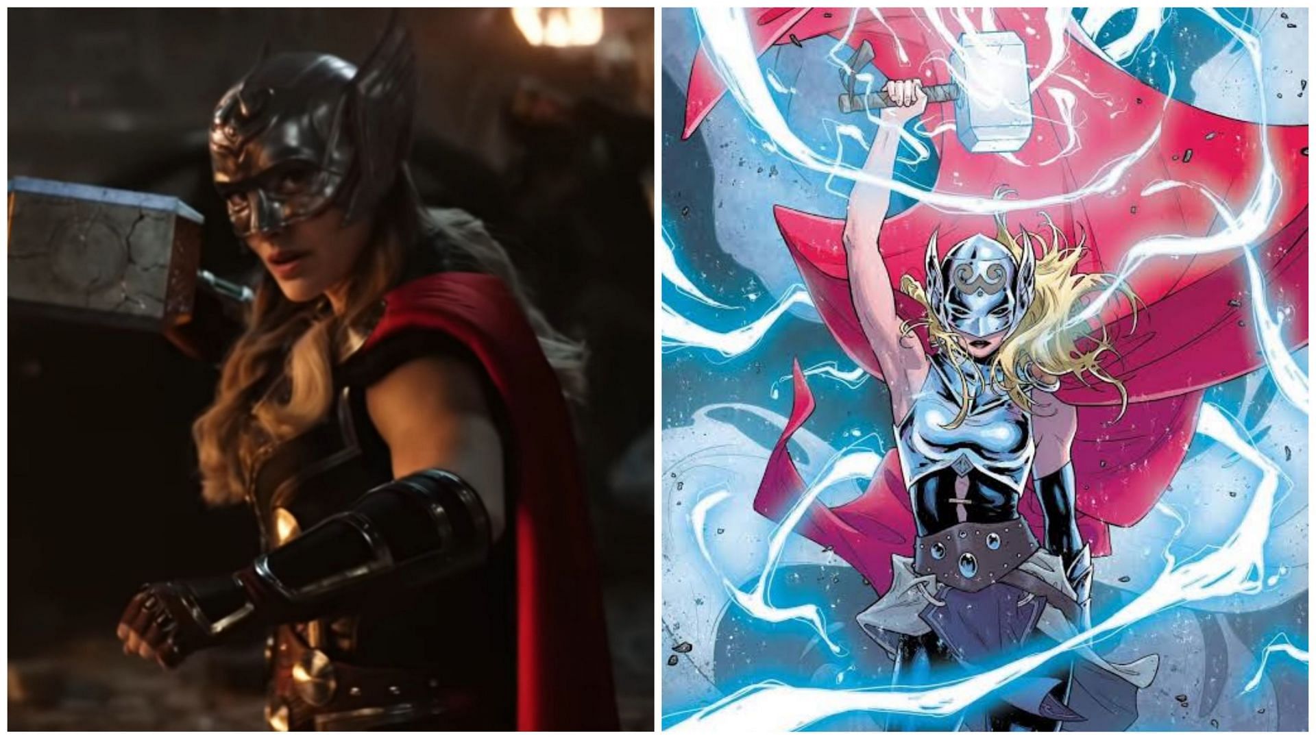 Mighty Thor from the movie and comics (Images via Marvel Studios and Marvel Comics)