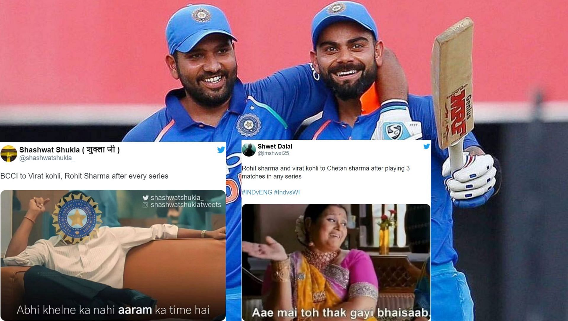 Fans weren&#039;t happy with Rohit Sharma and Virat Kohli being rested