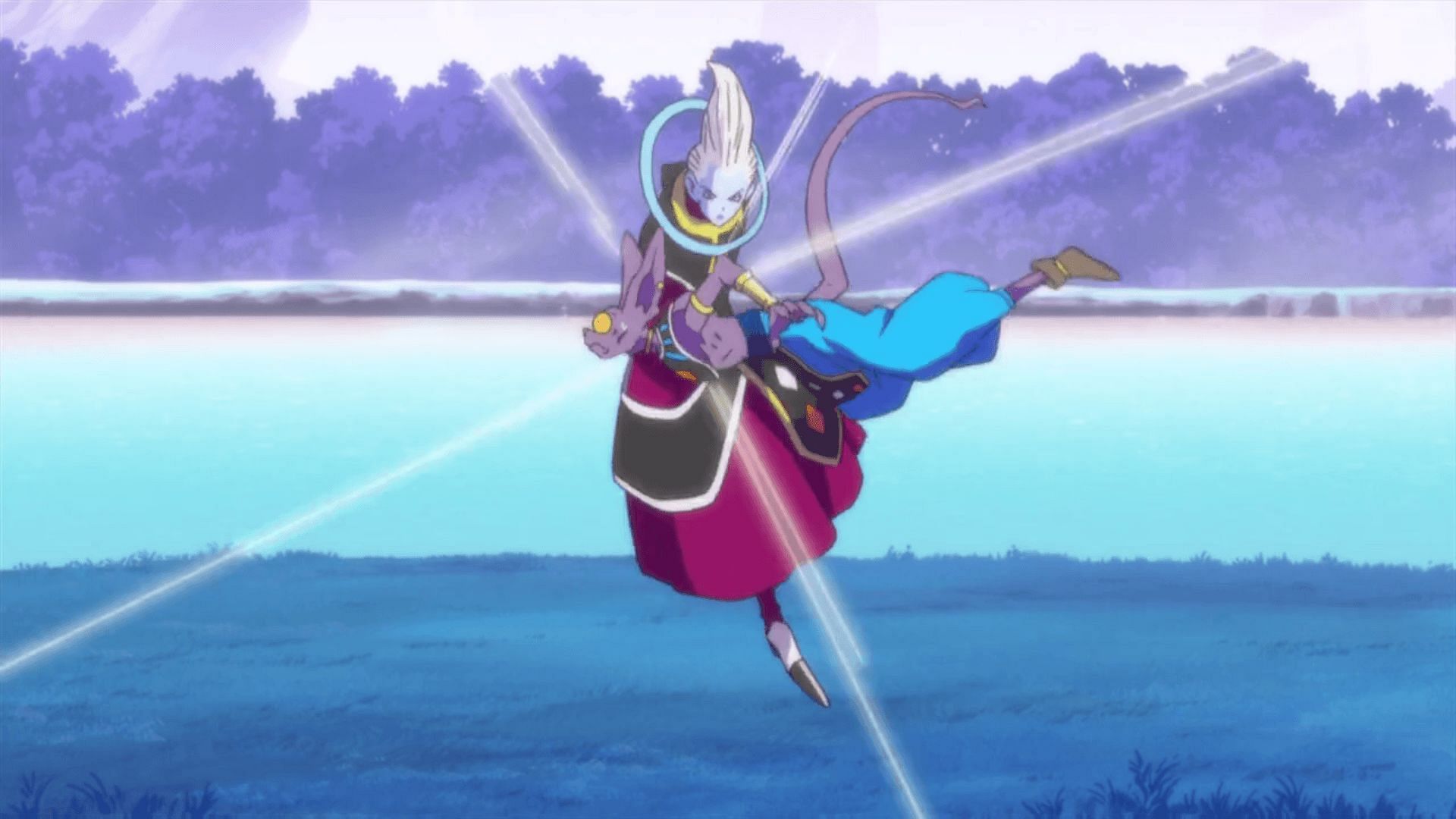Whis showing his powers against Beerus (Image via Toei Animation)