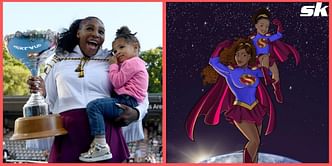 Supergirl-inspired NFT of Serena Williams and her daughter Olympia created by award-winning comic artist Amanda Conner
