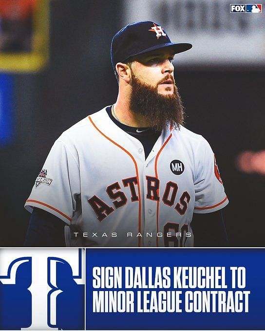 Dallas Keuchel, 2015 AL Cy Young winner, signed by Texas Rangers