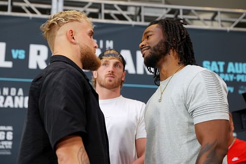 Jake Paul (L), and Hasim Rahman Jr. (R).