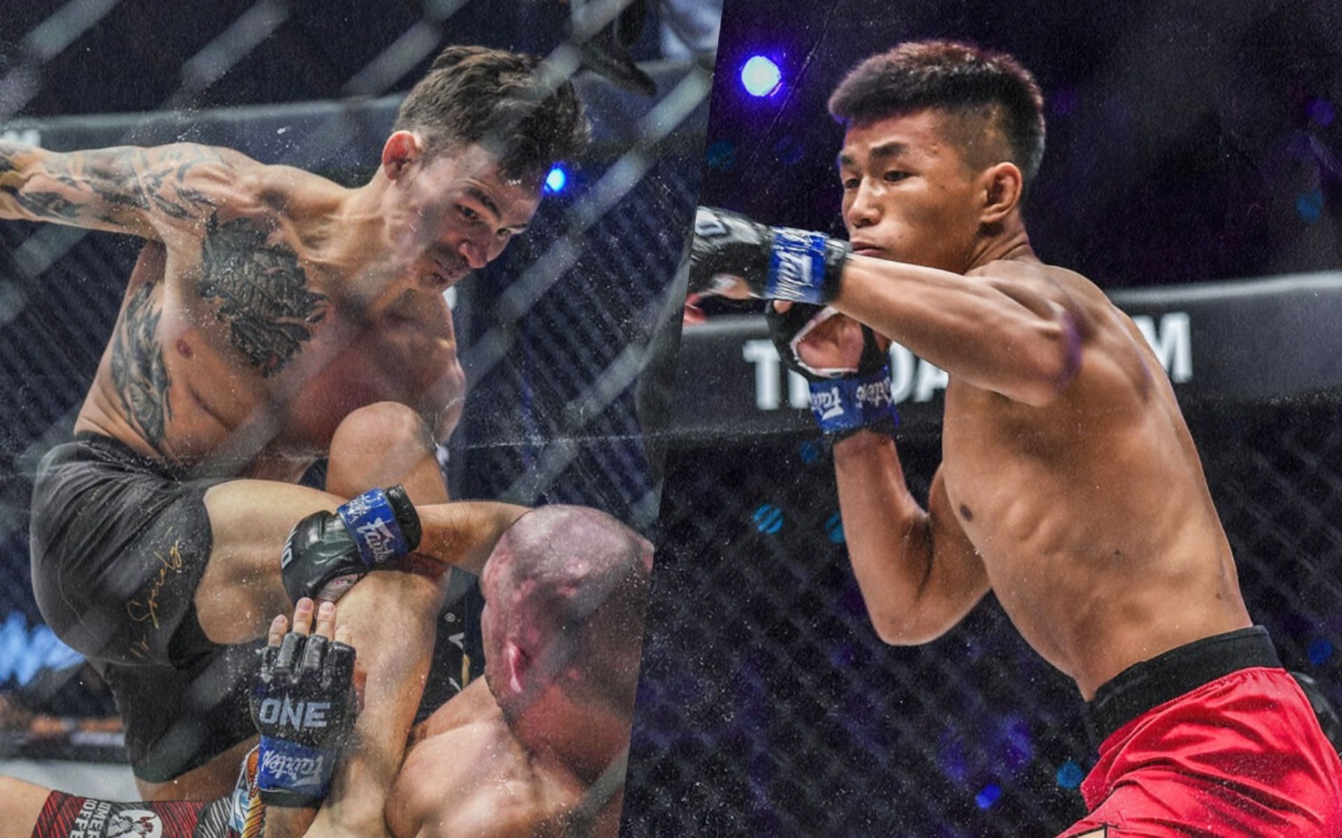 (left) Defending featherweight world champion Thanh Le and (right) the challenger Tang Kai [Credit: ONE Championship]