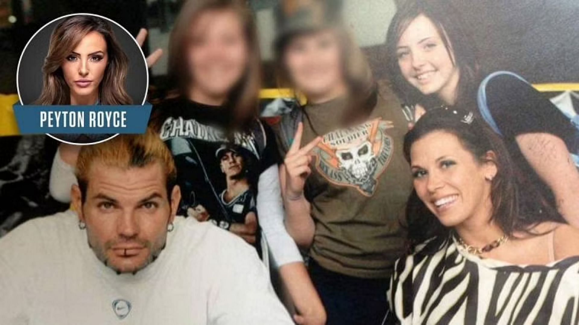 A young Peyton Royce with Jeff Hardy!