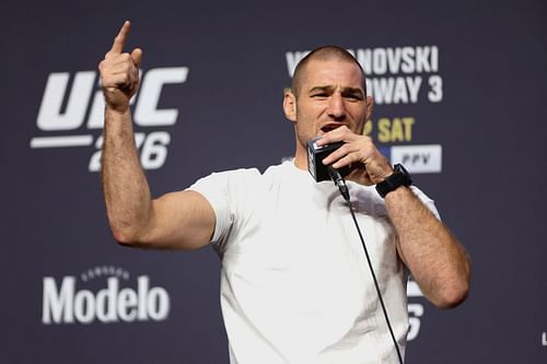 Sean Strickland at the UFC 276 pre-fight press conference