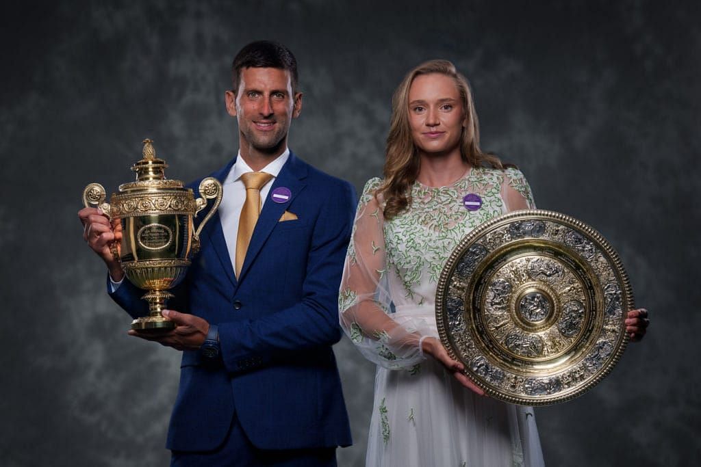 Novak Djokovic and Elena Rybakina