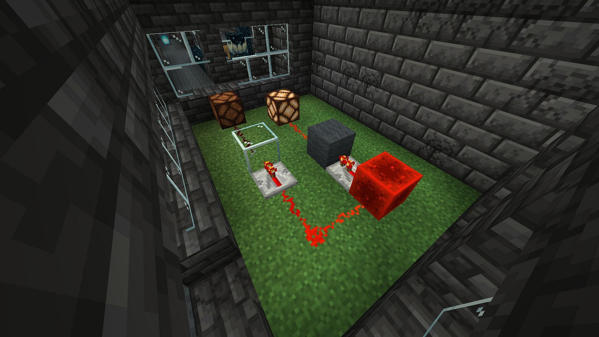 Redstone repeater found in a secret room underneath Ancient City (Image via Minecraft 1.19 update)