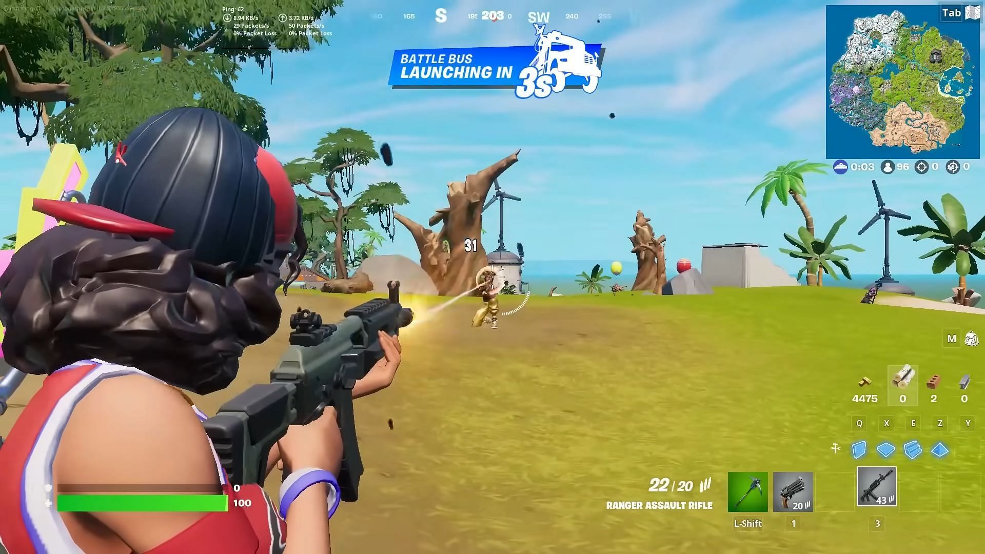 There weren&#039;t supposed to be any bad hair days in Fortnite (Image via GKI/YouTube)