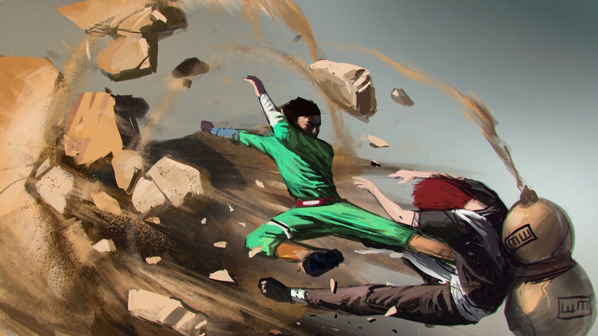 Rock Lee has shown not only remarkable strength but also impressive determination in his fight against Gaara (Image via Masashi Kishimoto/Shueisha/Studio Pierrot, Naruto)