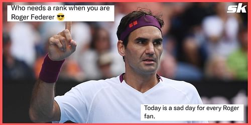 Fans react to Federer being unranked