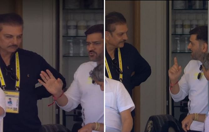 [Watch] MS Dhoni spotted having a chat with Ravi Shastri at Trent Bridge during 3rd T20I between India and England