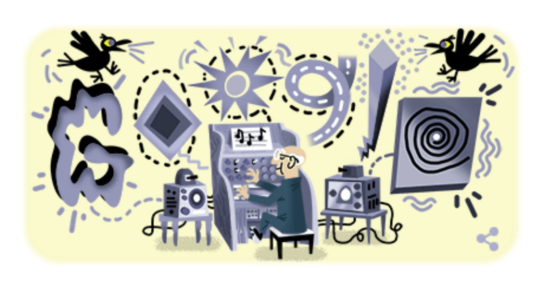 Oskar Sala would have been 112 years old today; Google honors his birthday through a doodle (Image via Google Doodle)