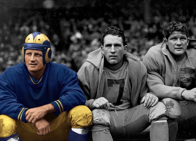 Paul Lukas on X: Super Bowl Fun Fact: The Rams' helmet horns were first  painted onto the team's leather helmets by halfback Fred Gehrke, who  studied art in college.  / X