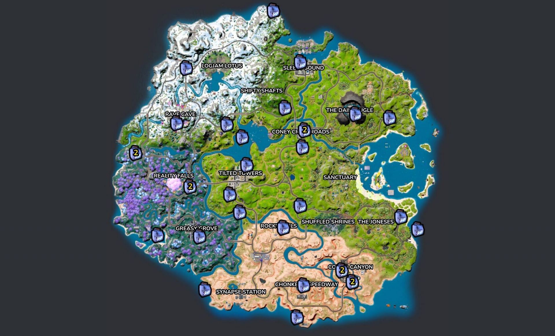 All Ice cream cone locations in Fortnite Chapter 3 Season 3