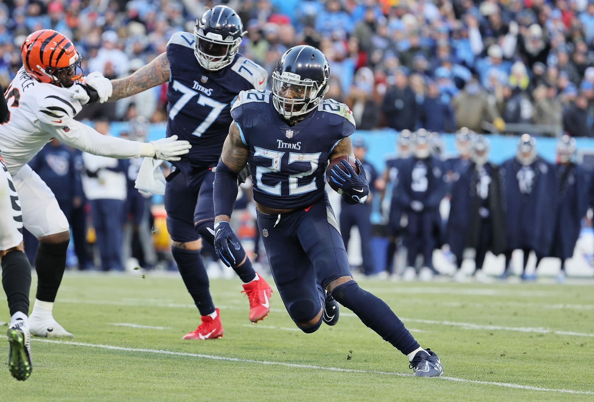 Derrick Henry in action in an NFL game