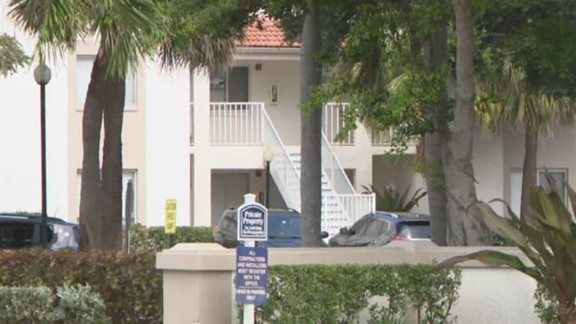 Three people were found dead inside a West Palm Beach condo on Sunday night (Image via CBS 12)
