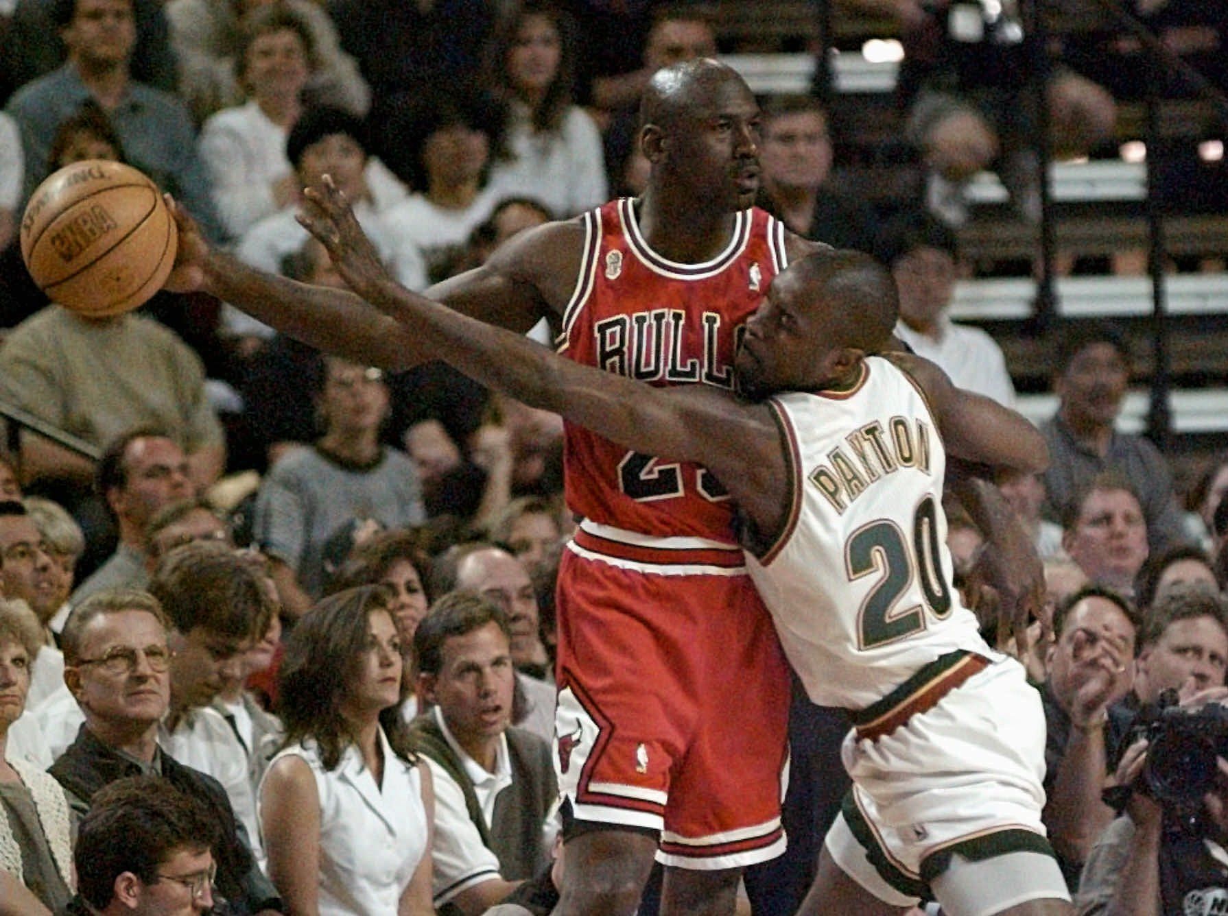 Michael Jordan&#039;s most challenging NBA Finals came against Gary Payton of the Seattle SuperSonics. [Photo: Yahoo! Sports]