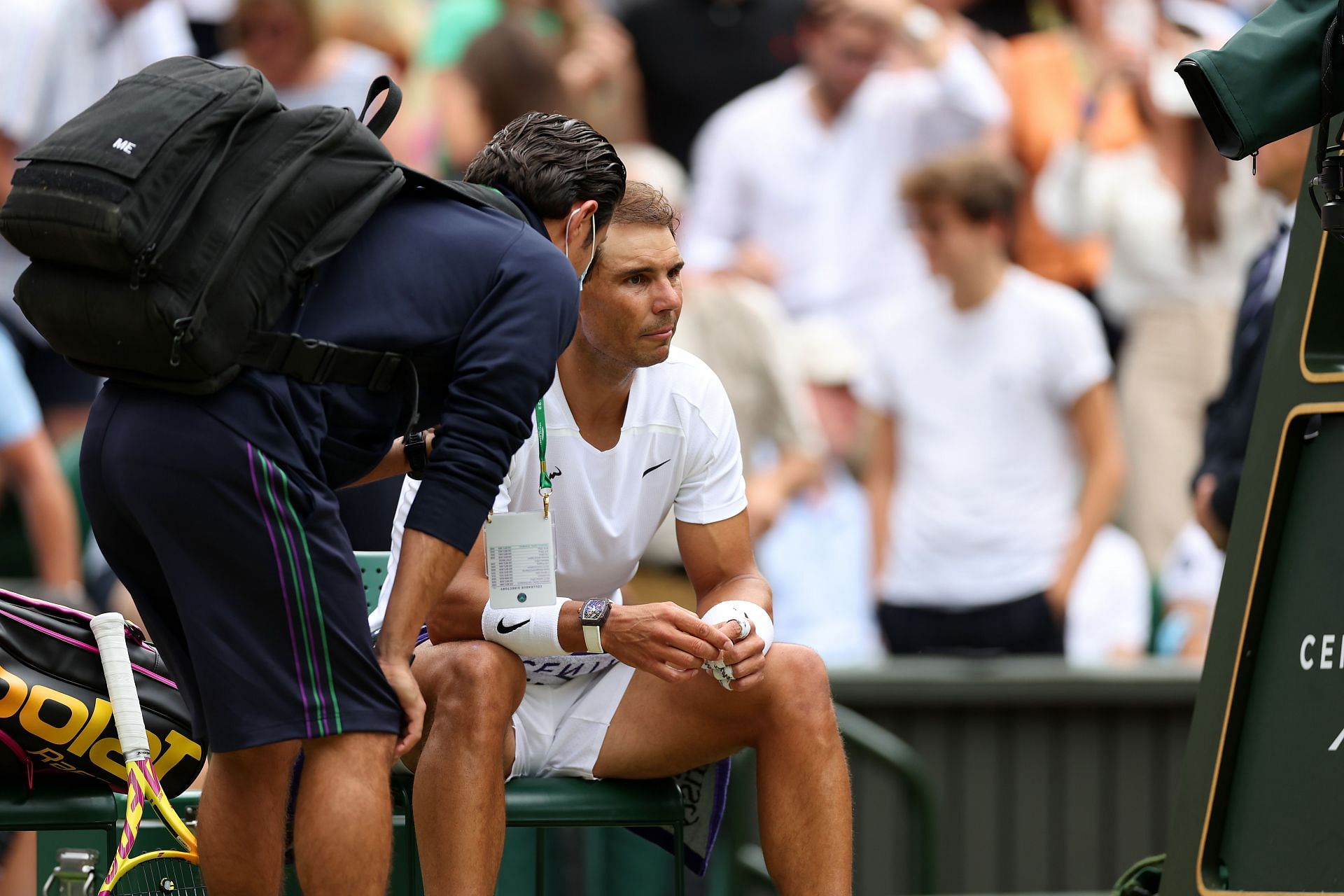 Rafael Nadal asked for a medical timeout during the quarterfinal match against Taylor Fritz