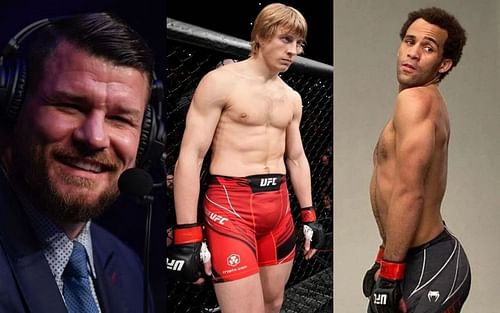 Michael Bisping, Paddy Pimblett, Jordan Leavitt (left to right) [Leavitt image via @monkeyking_ufc on Instagram]