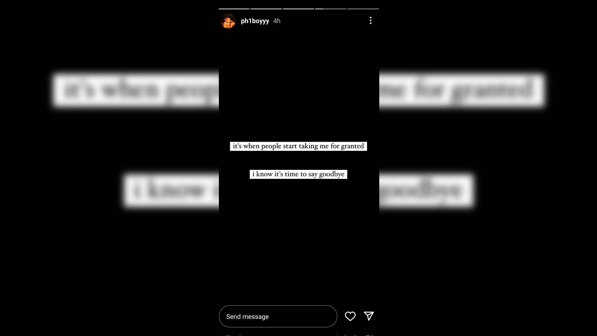 A story uploaded by rapper pH-1 on his Instagram handle back in May,2022. (Image via Instagram/ph1boyyy)