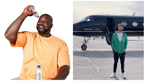 Shaq (L) and Michael Phelps (R) (Pic Credit: Respective Twitter handles)