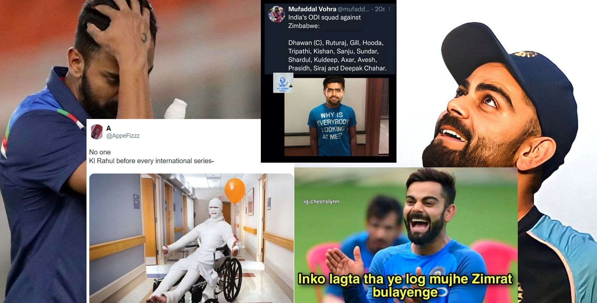 Fans react to the announcement of the Indian squad for the Zimbabwe tour.