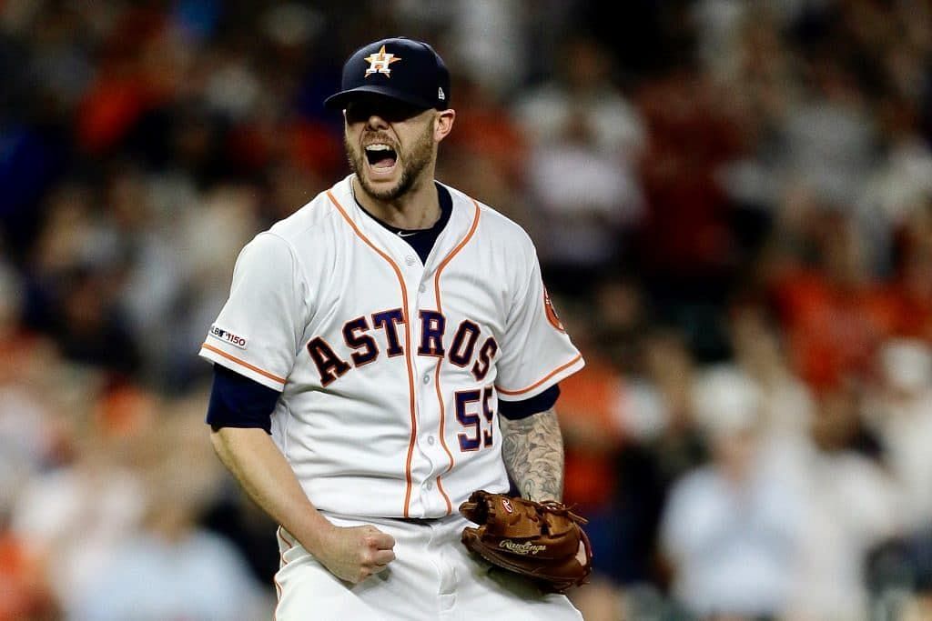 Ryan Pressly closes out the game for the Houston Astros against the New York Yankees.