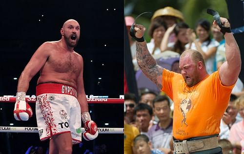 Tyson Fury (left) & Hafthor Bjornsson (right)