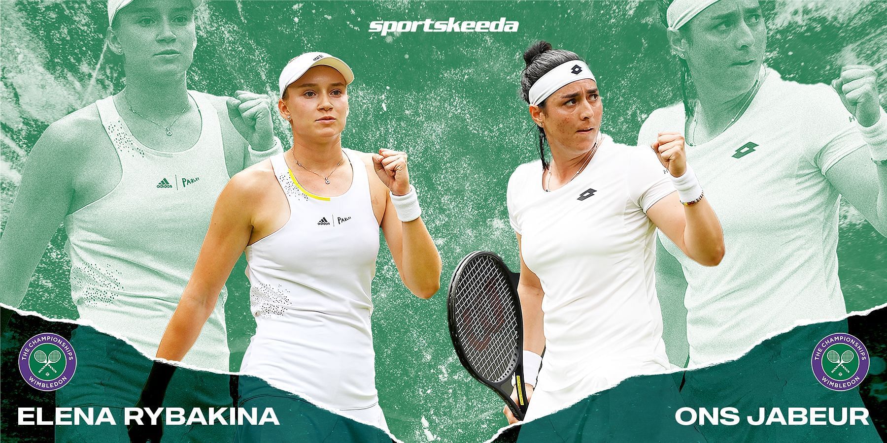 Elena Rybakina (L) &amp; Ons Jabeur will fight for their first Grand Slam title