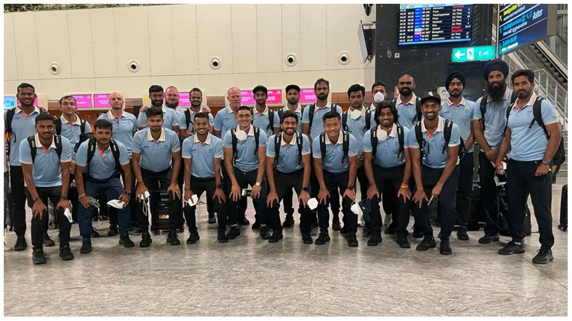 Indian Men&#039;s hockey team off to the UK (Pic Credit: Hockey India)