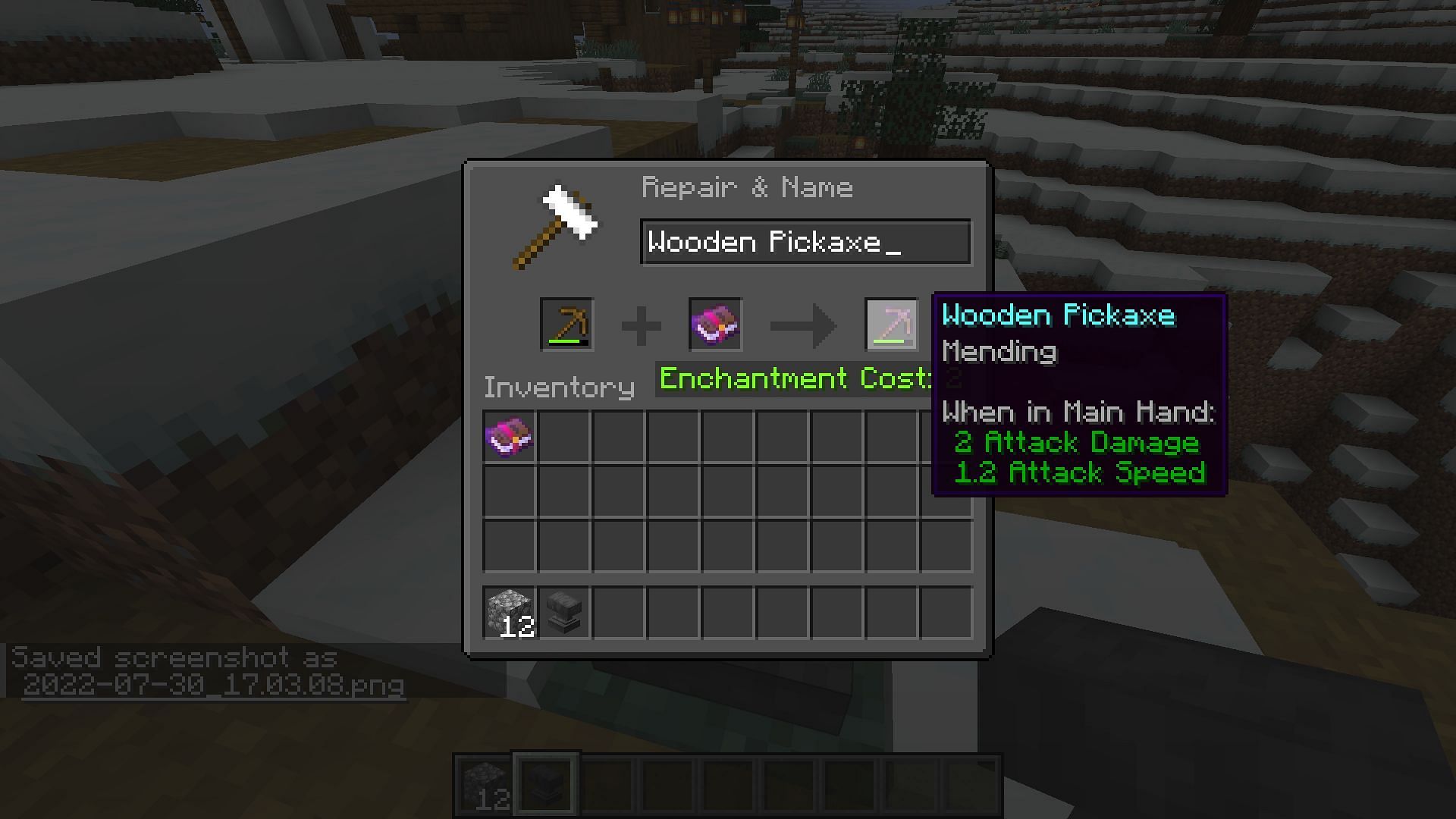 Mending is a treasure enchantment that cannot be acquired from enchanting table (Image via Minecraft 1.19 update)