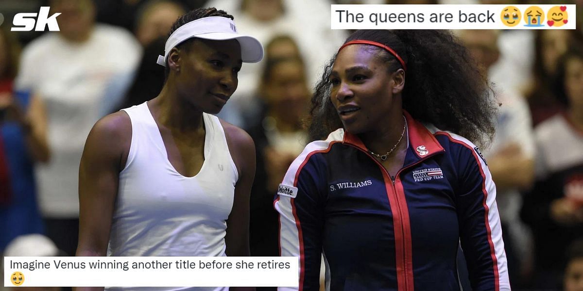 Tennis fans express their excitement as Serena and Venus Williams are set to play in the same singles event