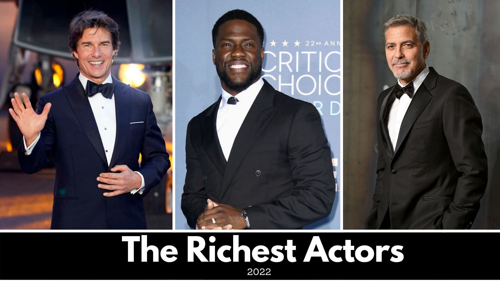 5 richest actors in 2022 (Images via Getty Images)