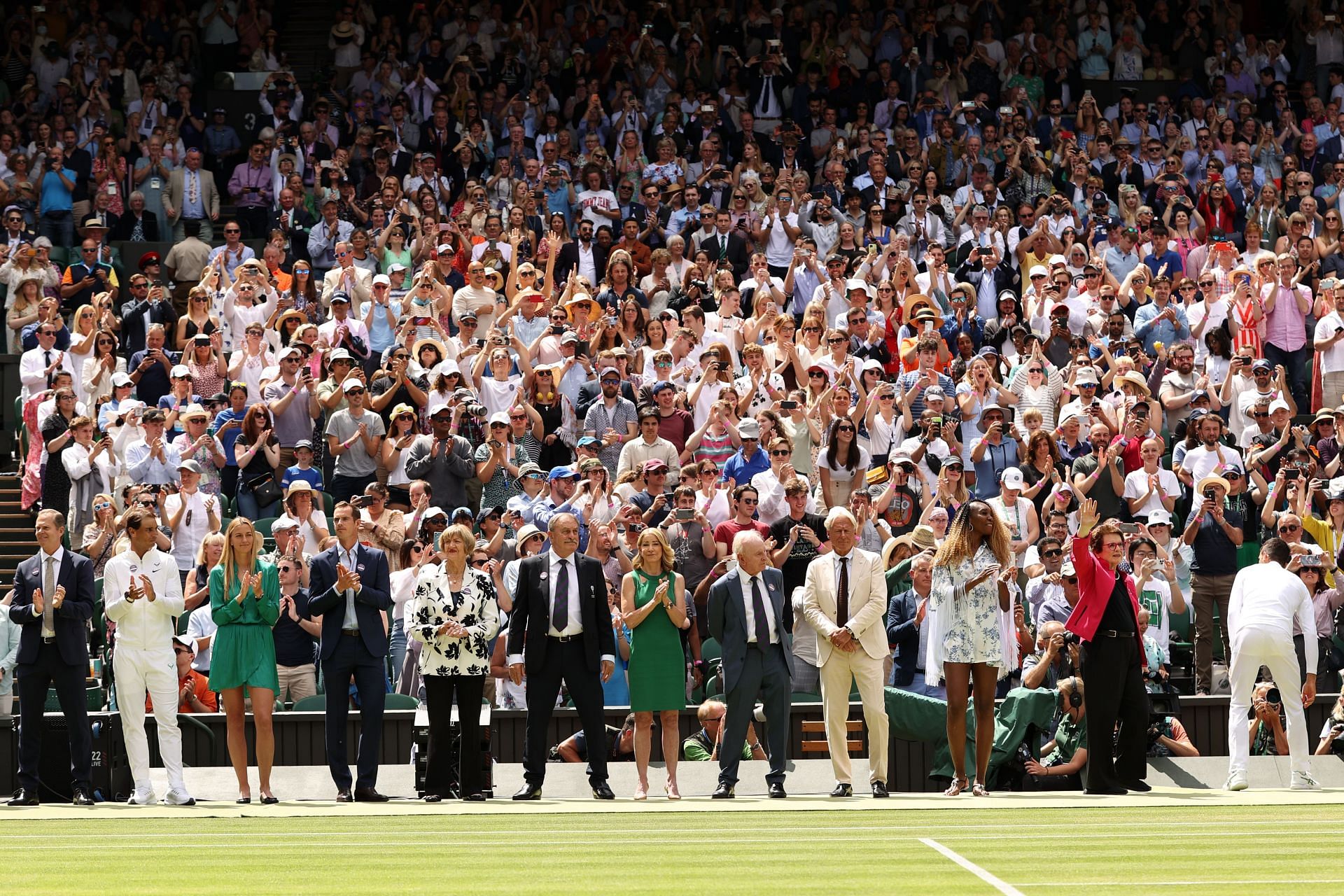 Past champions during the Centre Court centenary celebrations