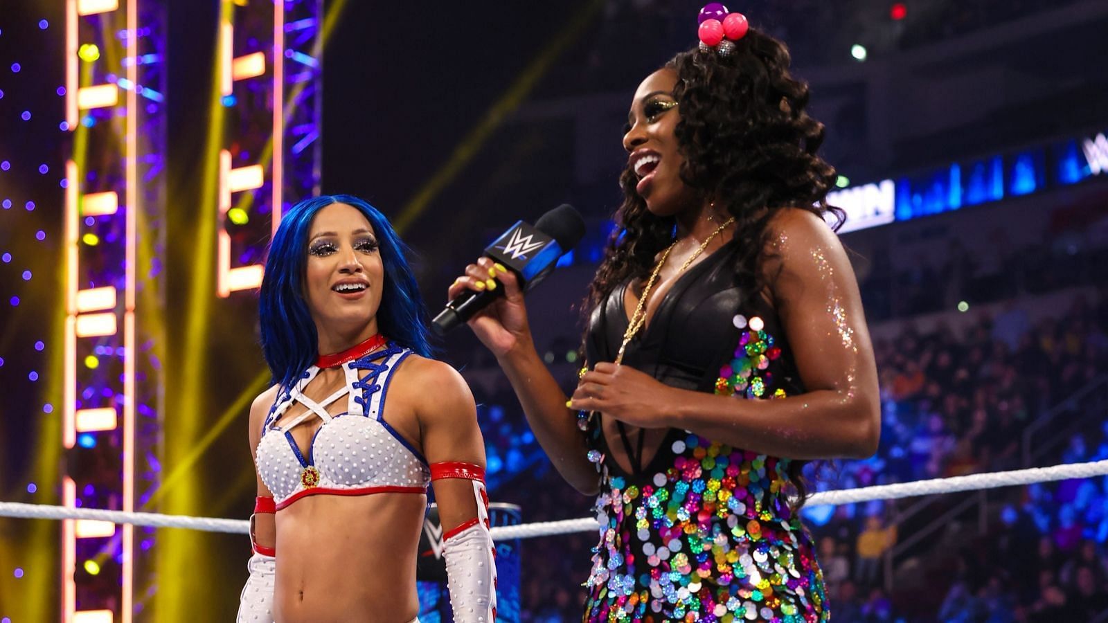 Former WWE Tag Team Champion Sasha Bank and Naomi