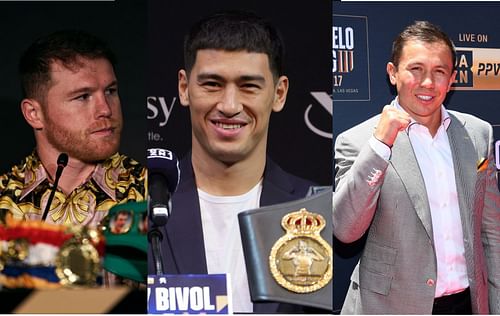 From Left to Right : Canelo Alvarez, Dmitry Bivol, Gennadiy Golovkin