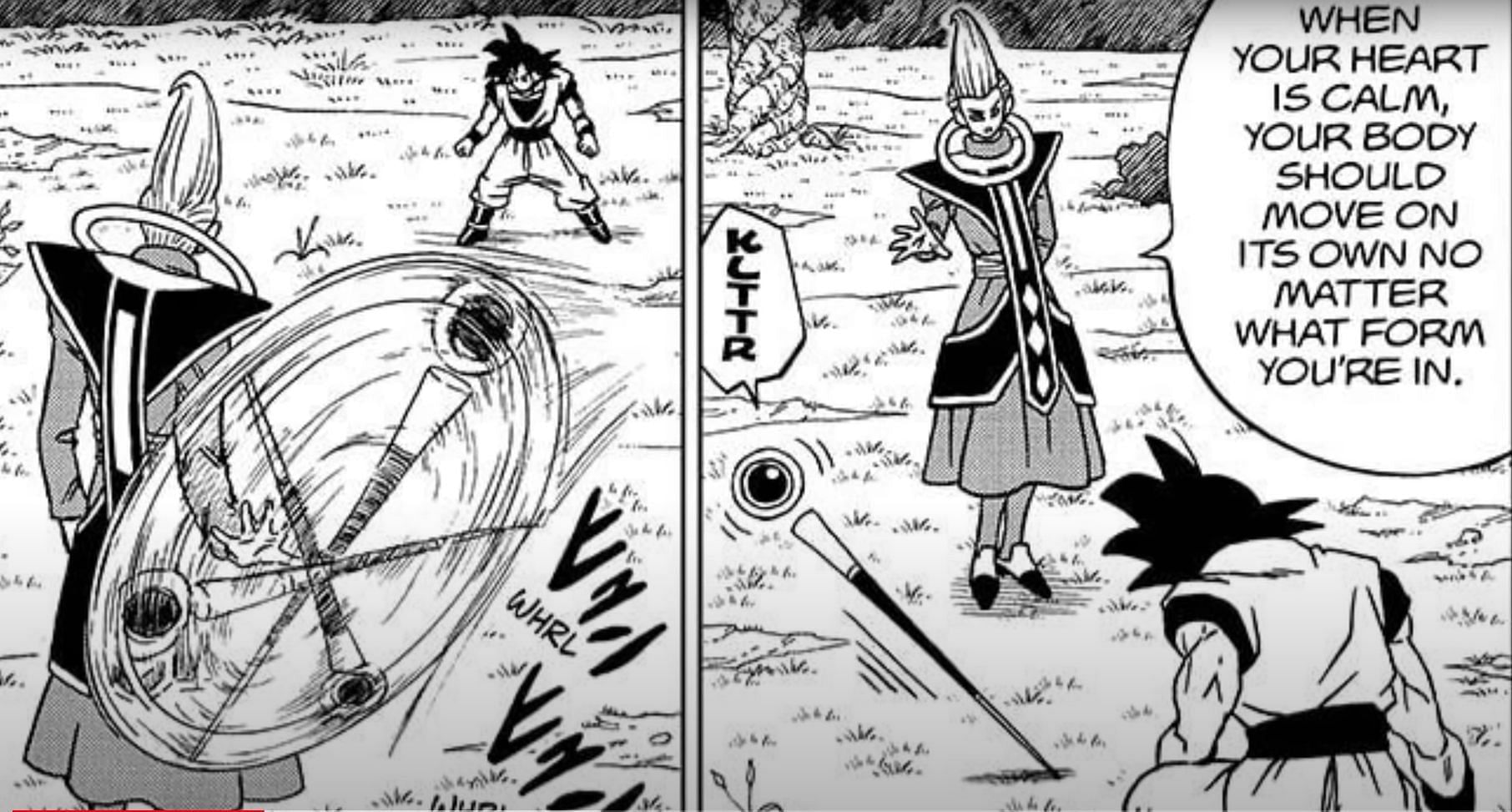 Whis training Goku in Dragon Ball Super manga (Image via Shonen Jump)