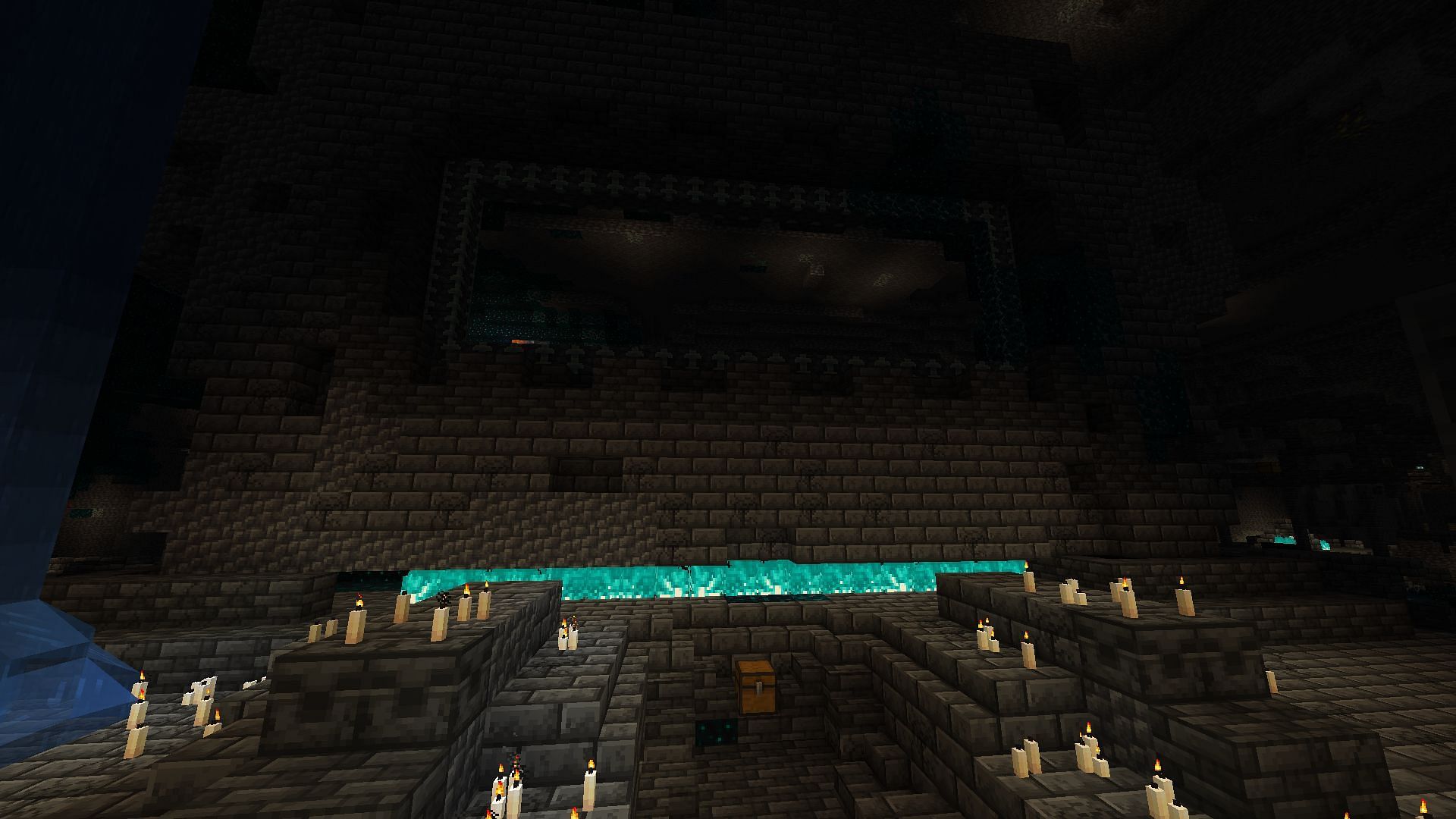Ancient City right underneath spawn (Image via Minecraft 1.19 update)