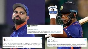 "Well played BCCI" - Shocked fans question Virat Kohli and Sanju Samson's exclusion from India's T20I squad for West Indies series