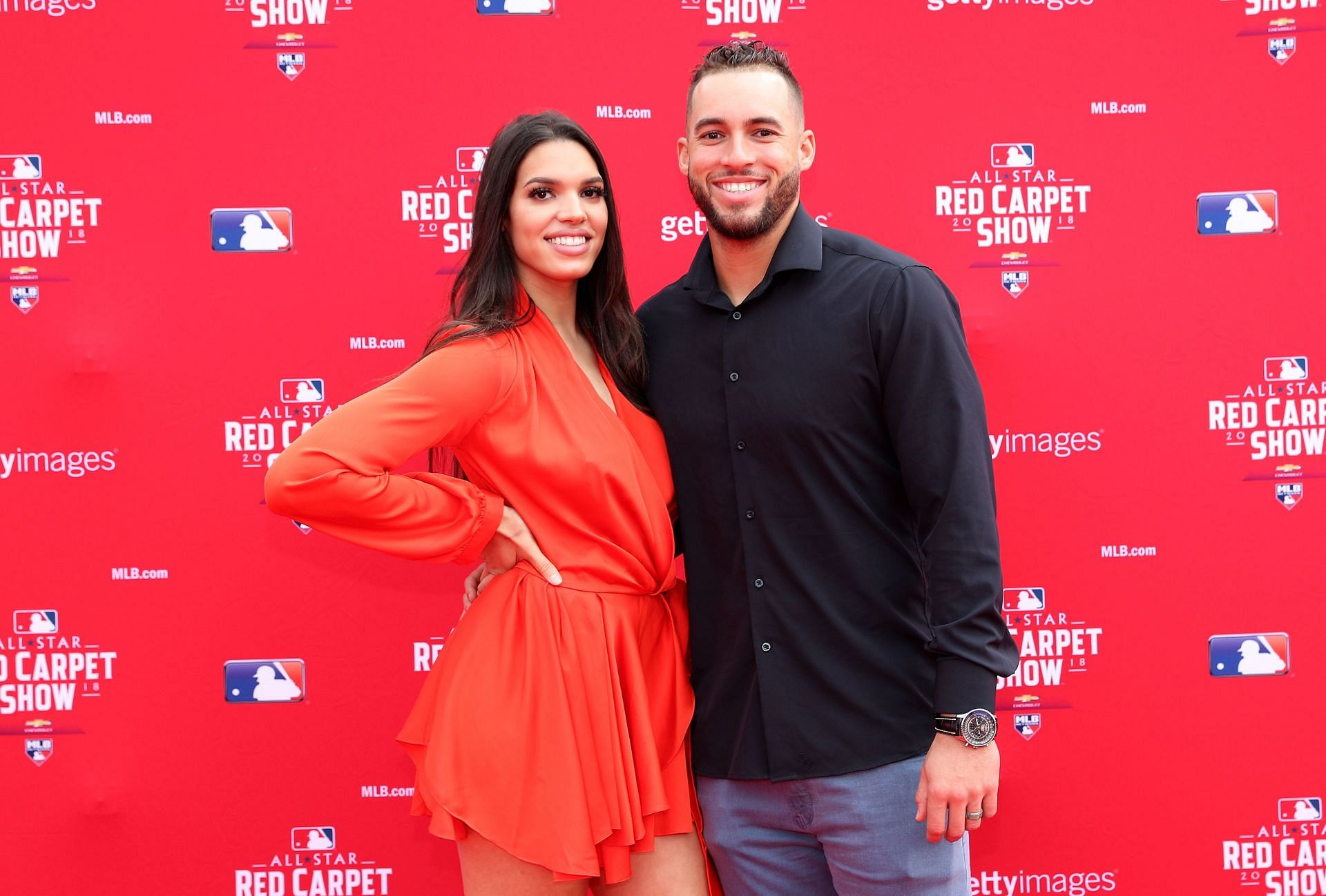 George Springer with wife Charlise at the 89th MLB All-Star Game Red Carpet