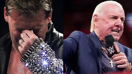 AEW star Chris Jericho (left); WWE legend Ric Flair (right)