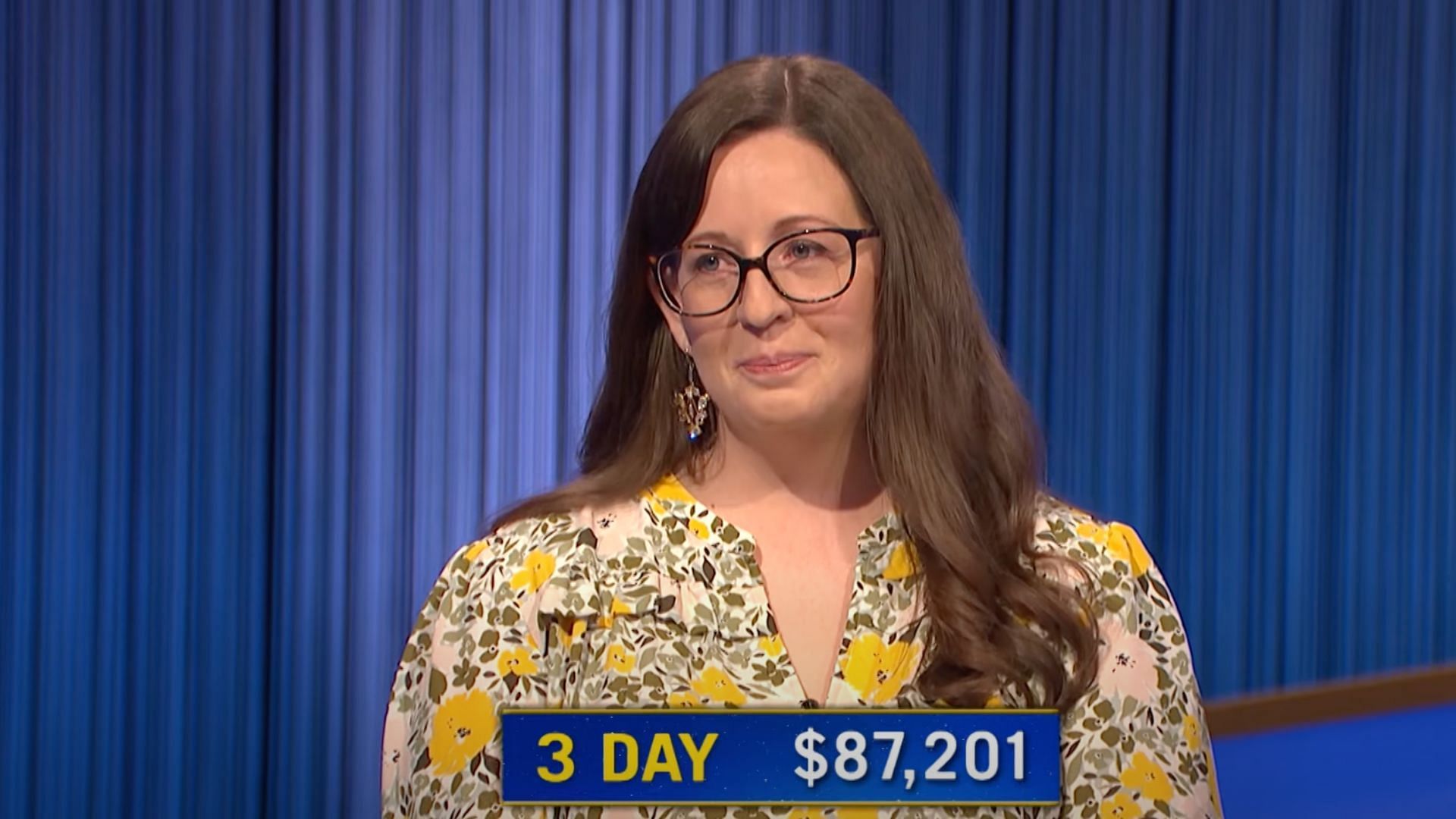 Emily Fiasco: Tonight&rsquo;s winner (Image via Jeopardy!)