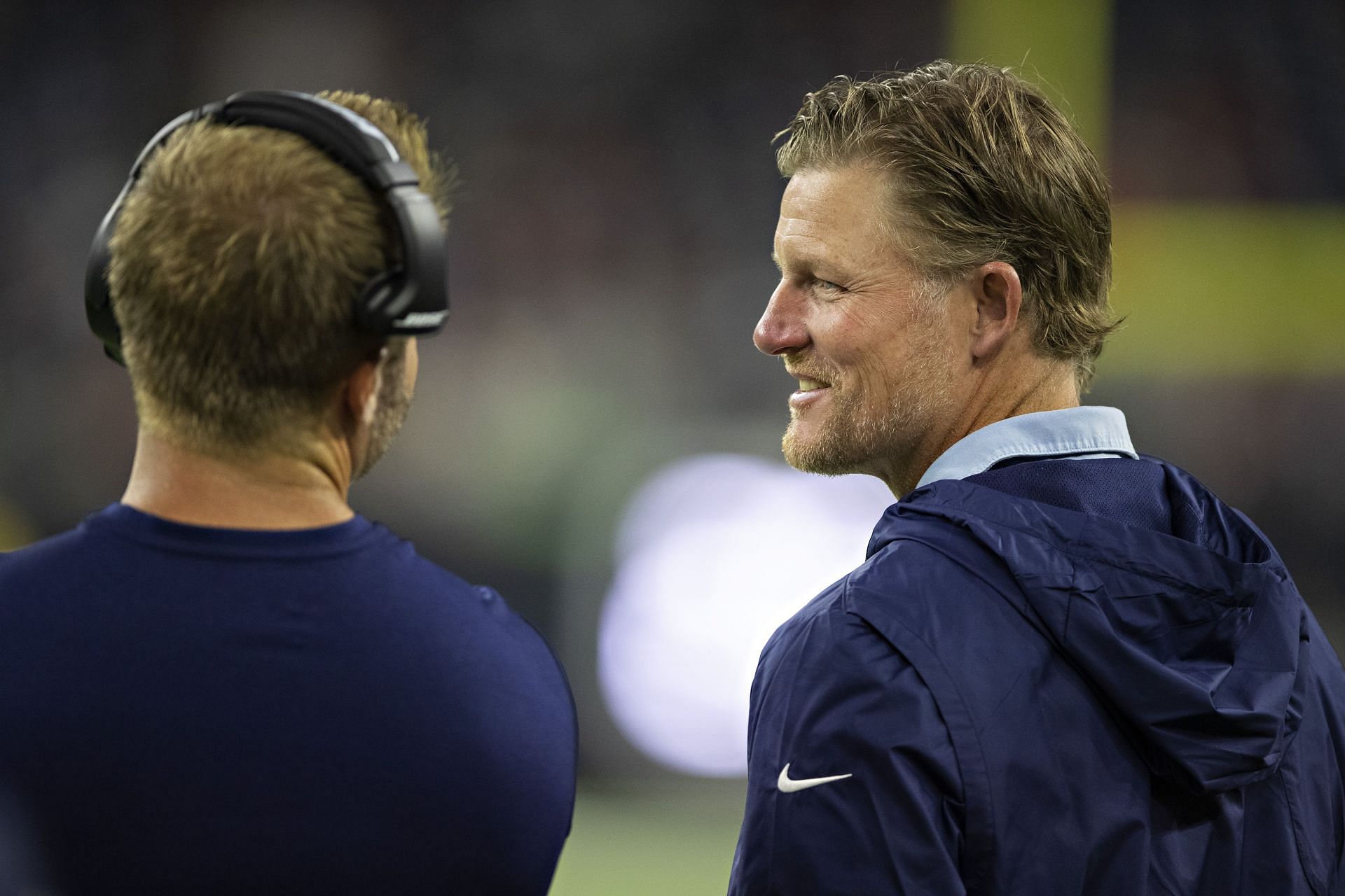Les Snead at a Los Angeles Rams v Houston Texans game