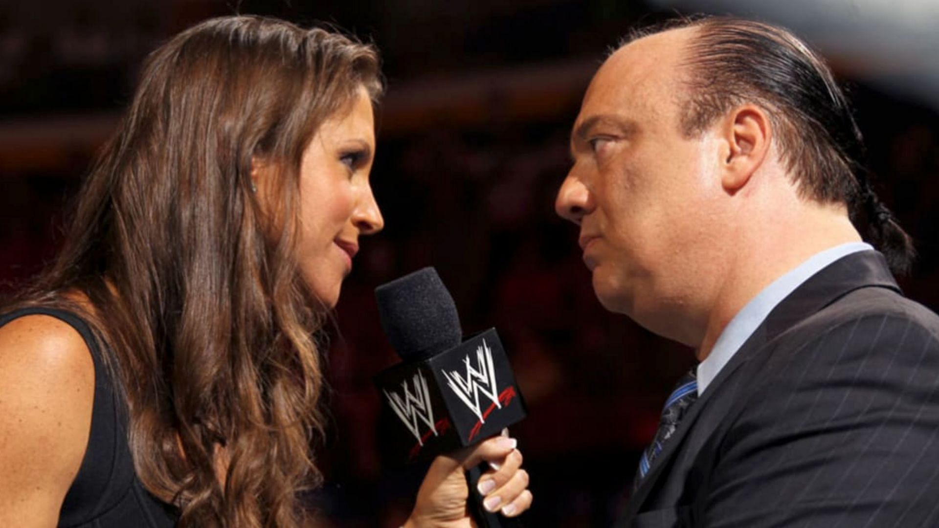 WWE co-CEO &amp; Chairwoman Stephanie McMahon in a promo with Paul Heyman